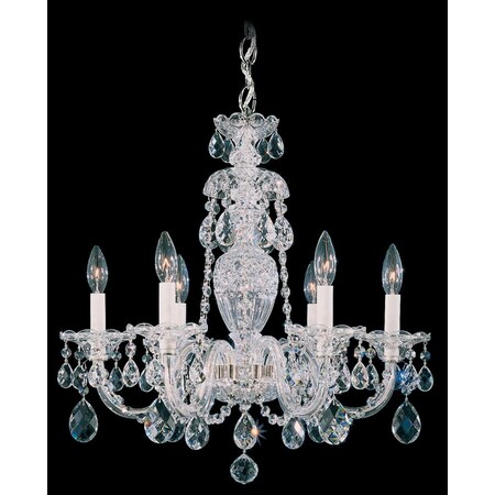 Schonbek Sterling 6 Light 110V Chandelier in Rich Auerelia Gold with Clear Heri 2994-211H